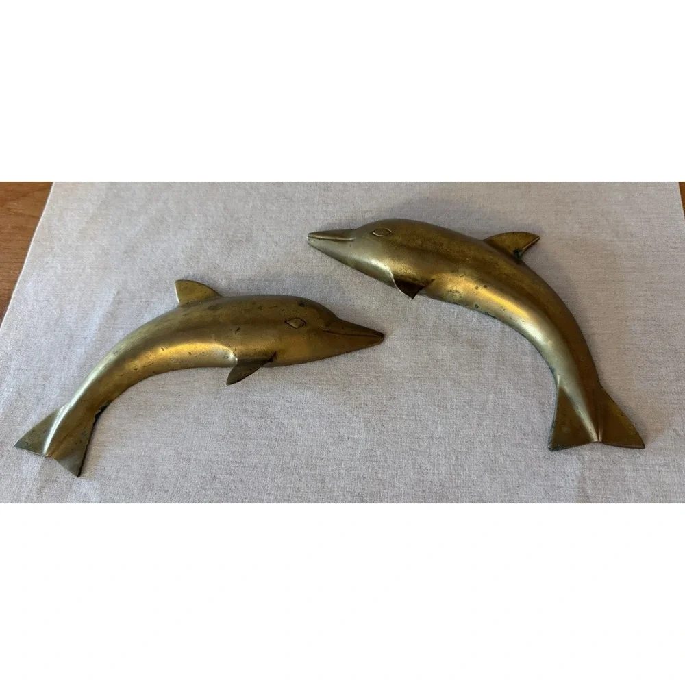 Set of 2 Vintage Brass 8